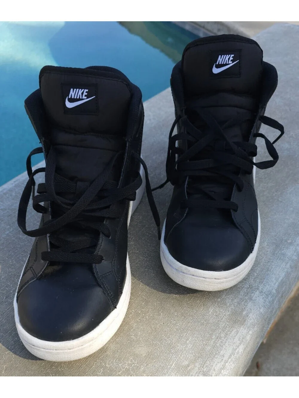 Men's Nike Court Royale Mid 2 Size 10 Black Onyx Basketball Shoes Sneakers